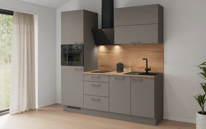 Nobilia SPA Galley kitchen 210 cm with appliances planning 3 1