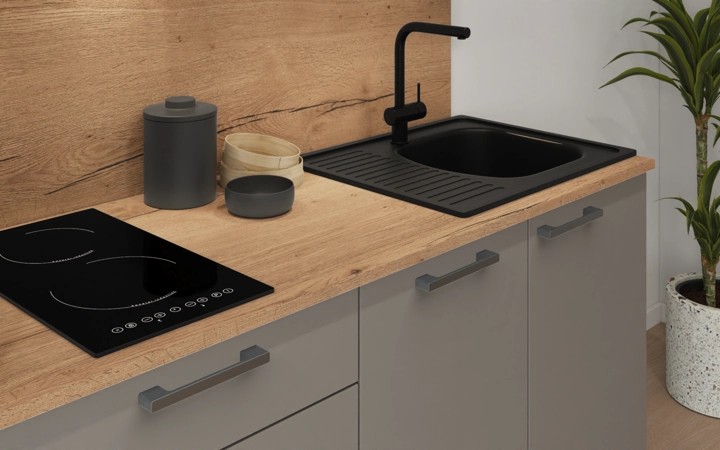 Nobilia SPA Galley kitchen 210 cm with appliances planning 3 3