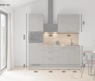 Nobilia SPA Galley kitchen 210 cm with appliances planning 3 5