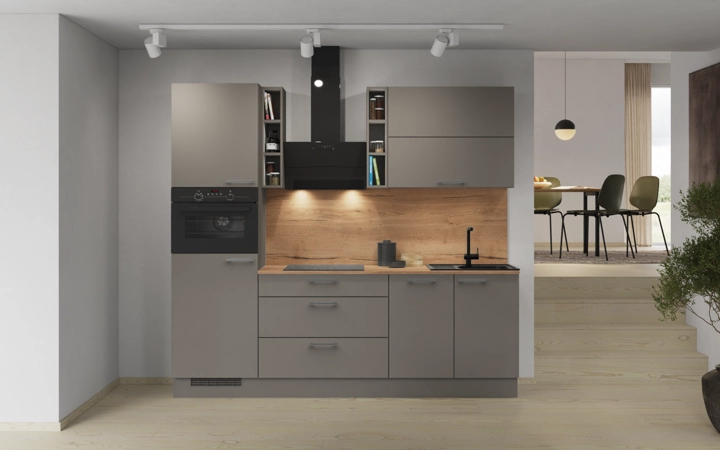 Nobilia SPA Galley kitchen 240 cm with appliances planning 3 0