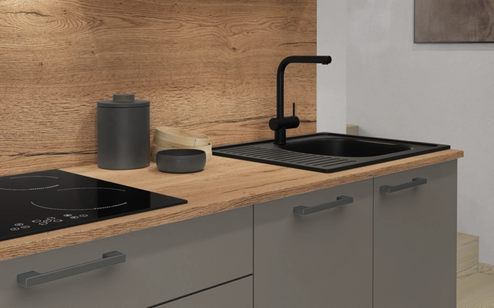 Nobilia SPA Galley kitchen 240 cm with appliances planning 3 3