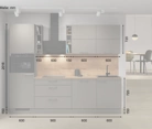 Nobilia SPA Galley kitchen 270 cm with appliances planning 3 5