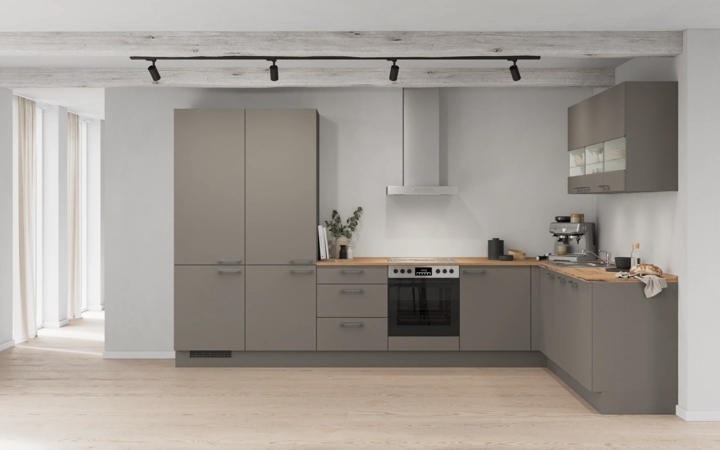 Nobilia SPA L-shaped kitchen 366,6 cm x 246,6 cm with appliances planning 4 0