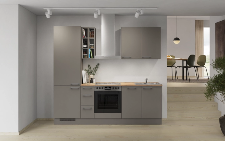 Nobilia SPA Galley kitchen 240 cm with appliances planning 4 0