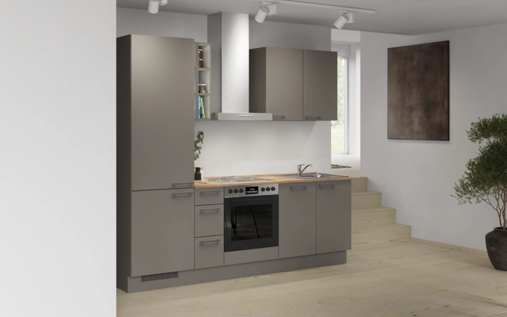 Nobilia SPA Galley kitchen 240 cm with appliances planning 4 1