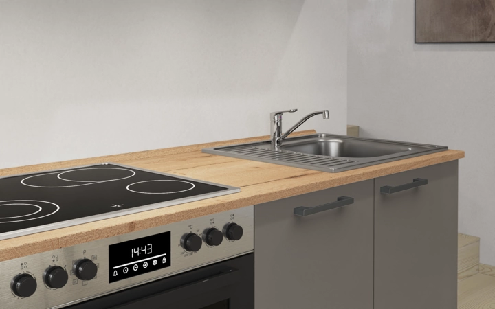 Nobilia SPA Galley kitchen 270 cm with appliances planning 4 3