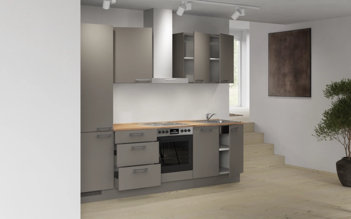 Nobilia SPA Galley kitchen 270 cm with appliances planning 4 4
