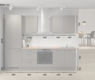 Nobilia SPA Galley kitchen 270 cm with appliances planning 4 5