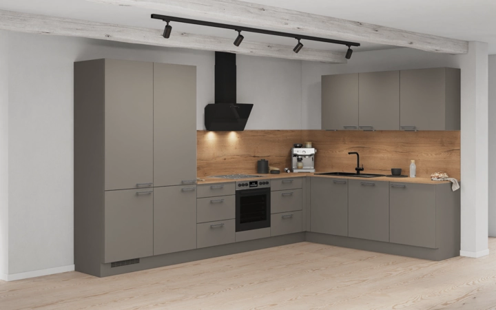 Nobilia SPA L-shaped kitchen 366,6 cm x 246,6 cm with appliances planning 5 1