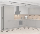 Nobilia SPA L-shaped kitchen 366,6 cm x 246,6 cm with appliances planning 5 5