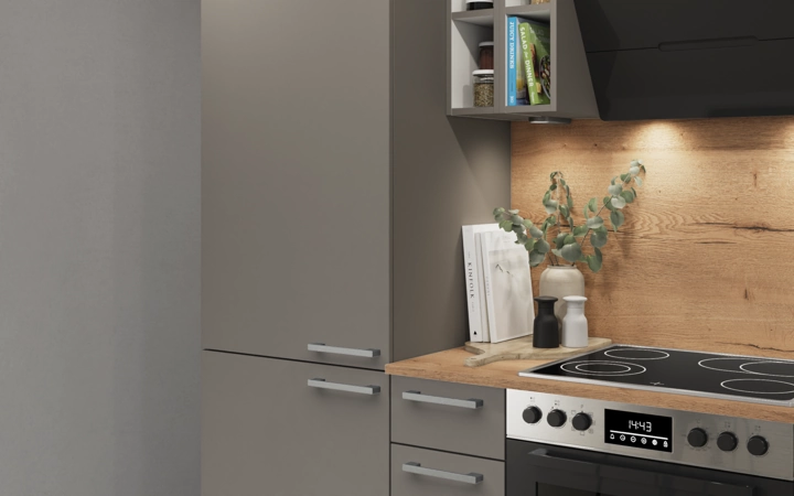 Nobilia SPA Galley kitchen 240 cm with appliances planning 5 2