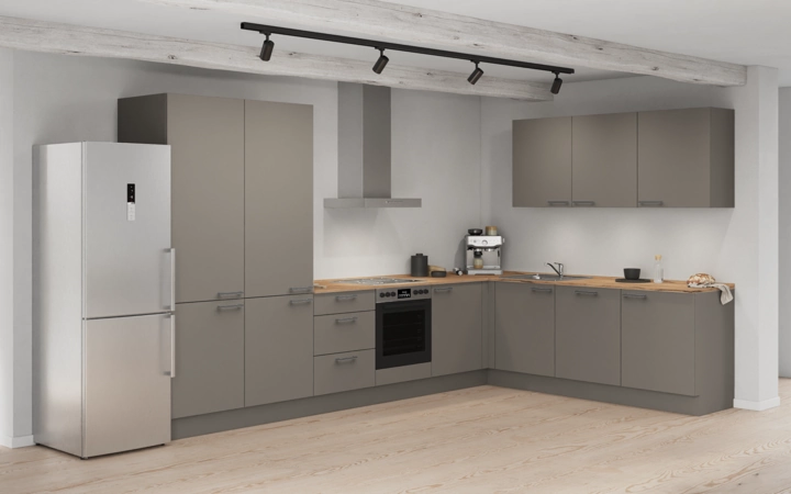 Nobilia SPA L-shaped kitchen 366,6 cm x 246,6 cm with appliances planning 6 1