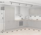 Nobilia SPA L-shaped kitchen 366,6 cm x 246,6 cm with appliances planning 6 5