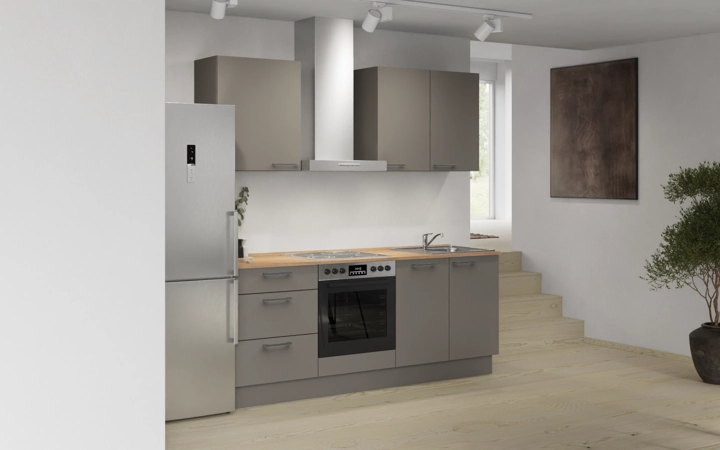 Nobilia SPA Galley kitchen 210 cm with appliances planning 6 1