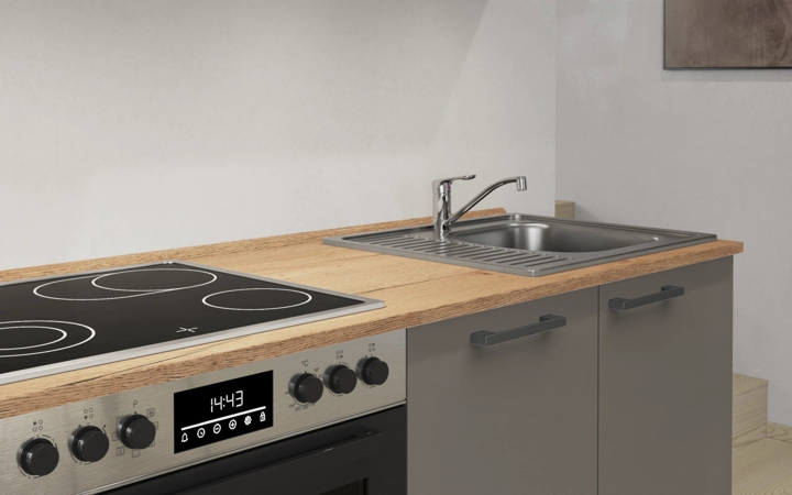 Nobilia SPA Galley kitchen 210 cm with appliances planning 6 3