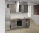 Nobilia SPA Galley kitchen 210 cm with appliances planning 6 4