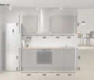 Nobilia SPA Galley kitchen 210 cm with appliances planning 6 5