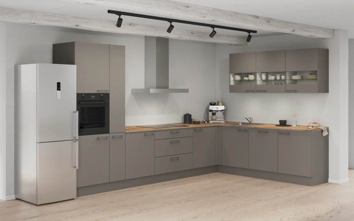 Nobilia SPA L-shaped kitchen 366,6 cm x 246,6 cm with appliances planning 7 1