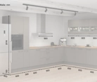 Nobilia SPA L-shaped kitchen 366,6 cm x 246,6 cm with appliances planning 7 5