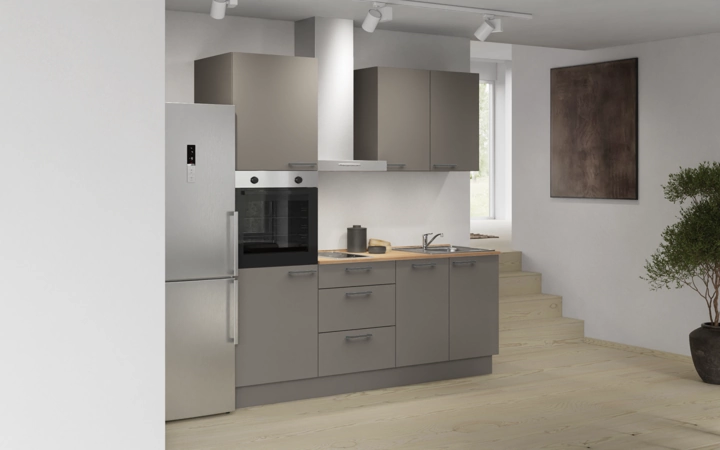 Nobilia SPA Galley kitchen 210 cm with appliances planning 7 1