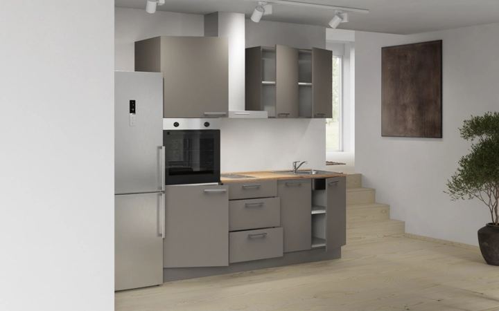 Nobilia SPA Galley kitchen 210 cm with appliances planning 7 4