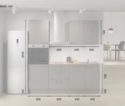 Nobilia SPA Galley kitchen 210 cm with appliances planning 7 5