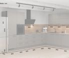 Nobilia SPA L-shaped kitchen 366,6 cm x 246,6 cm with appliances planning 8 5