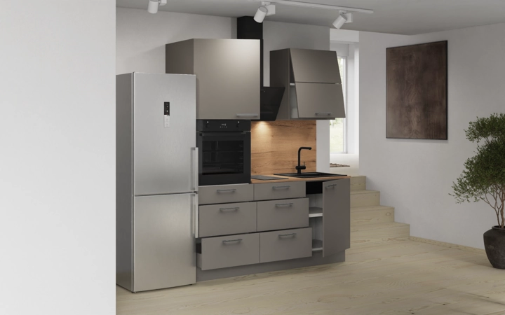 Nobilia SPA Galley kitchen 180 cm with appliances planning 8 4