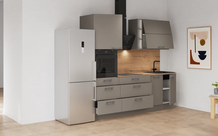 Nobilia SPA Galley kitchen 240 cm with appliances planning 8 4