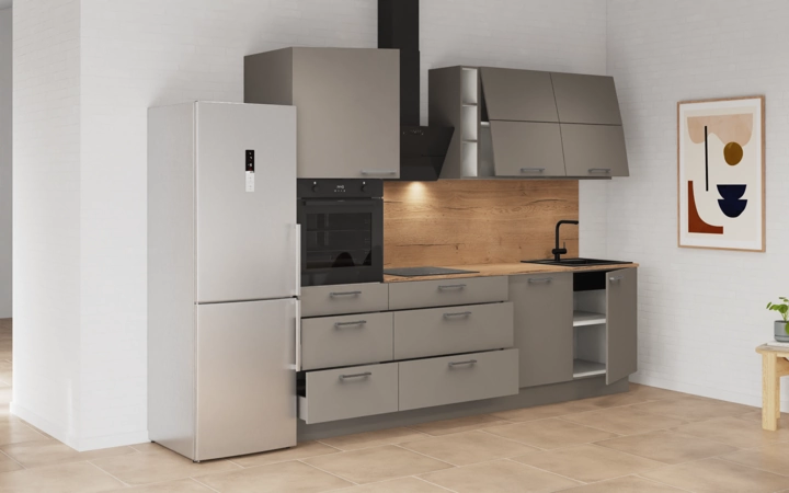 Nobilia SPA Galley kitchen 270 cm with appliances planning 8 4