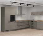 Nobilia SPA L-shaped kitchen 366,6 cm x 246,6 cm with appliances planning 9 4