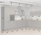 Nobilia SPA L-shaped kitchen 366,6 cm x 246,6 cm with appliances planning 9 5
