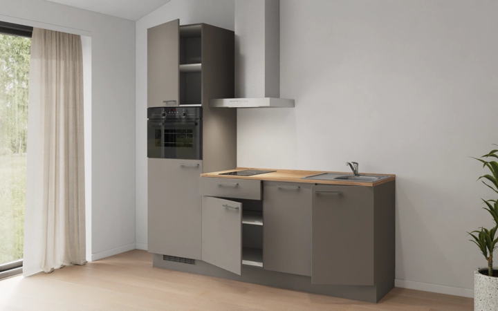 Nobilia SPA Galley kitchen 210 cm with appliances planning 9 4
