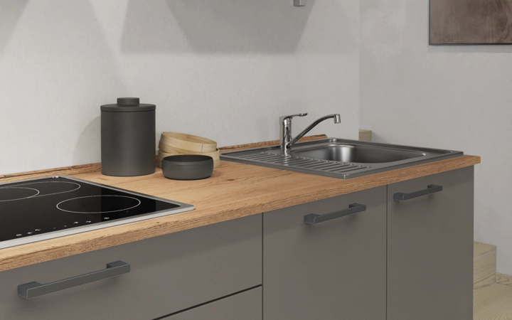 Nobilia SPA Galley kitchen 240 cm with appliances planning 9 3