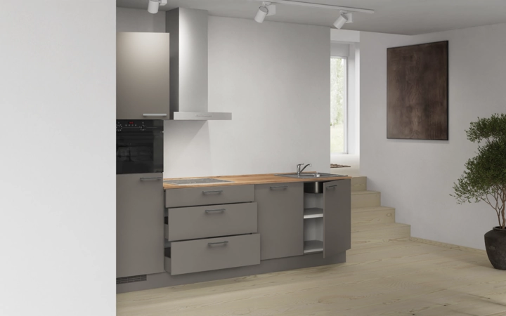 Nobilia SPA Galley kitchen 270 cm with appliances planning 9 4