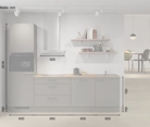 Nobilia SPA Galley kitchen 270 cm with appliances planning 9 5